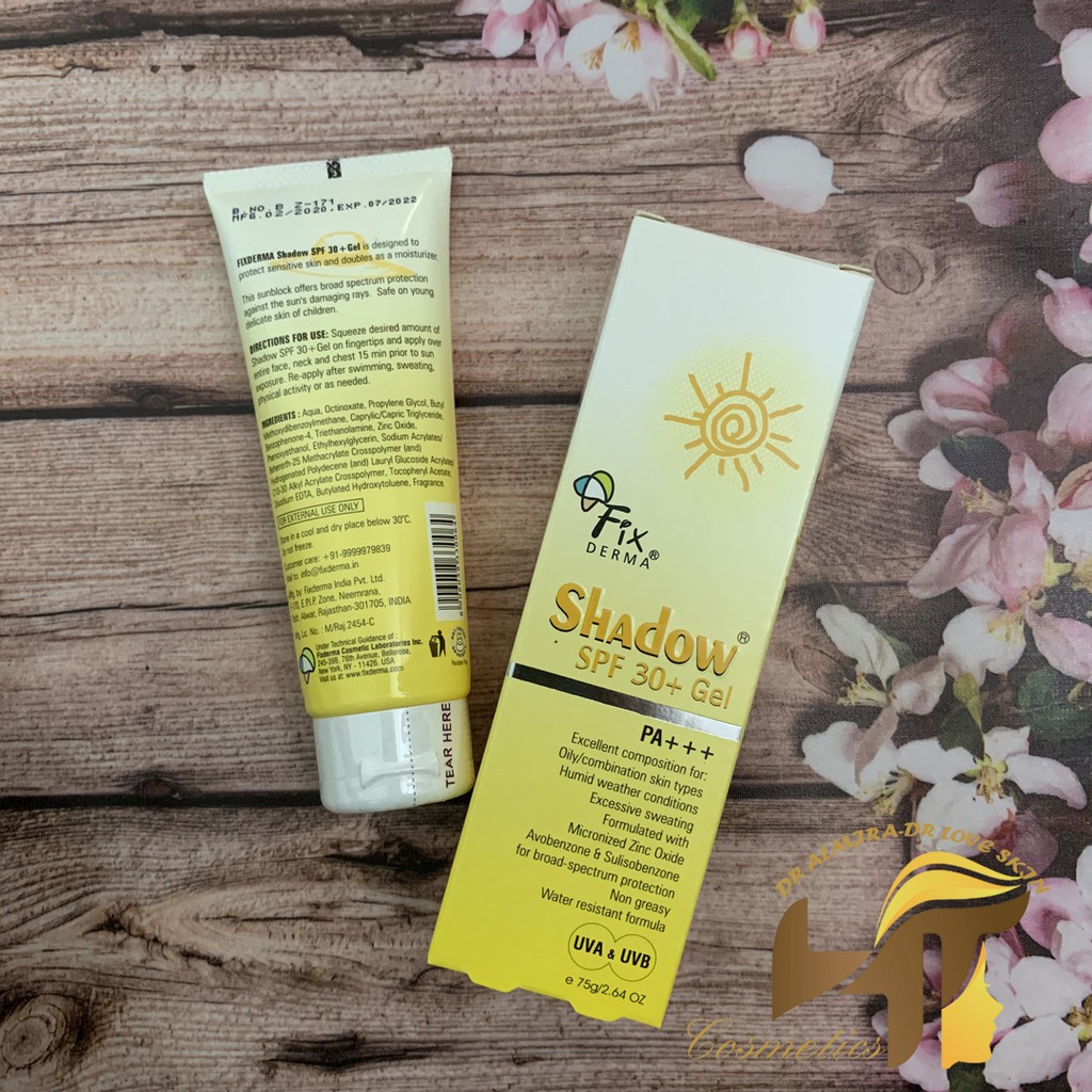 Gel Chống Nắng Cho Da Dầu Fixderma Shadow SPF 30+ tube 75g không gây nhờn rít | BigBuy360 - bigbuy360.vn