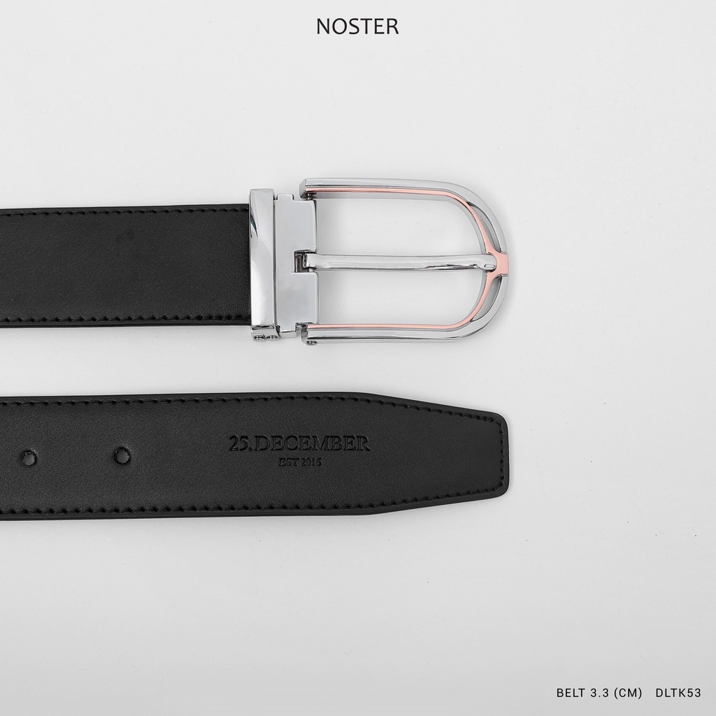 Thắt lưng da nam, dây nịt nam, mặt khóa tròn bản 3.3 cm  - Thương hiệu NOSTER mã DLTK53