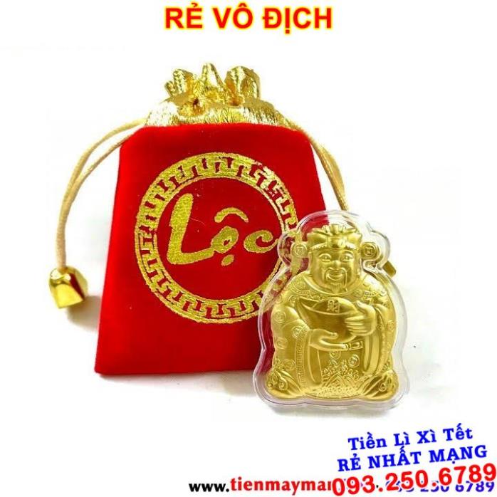 [QUÀ TẾT CHẤT] Ông Thần Tài Vàng Kèm Túi Gấm Phúc Lộc, Làm Quà Tặng Cực Sang Chảnh Ngày Vía Thần Tài