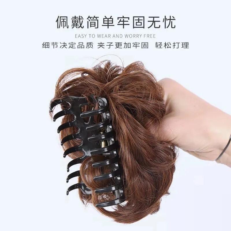 Tóc giả búi kẹp xoăn thời trang Hàn Quốc