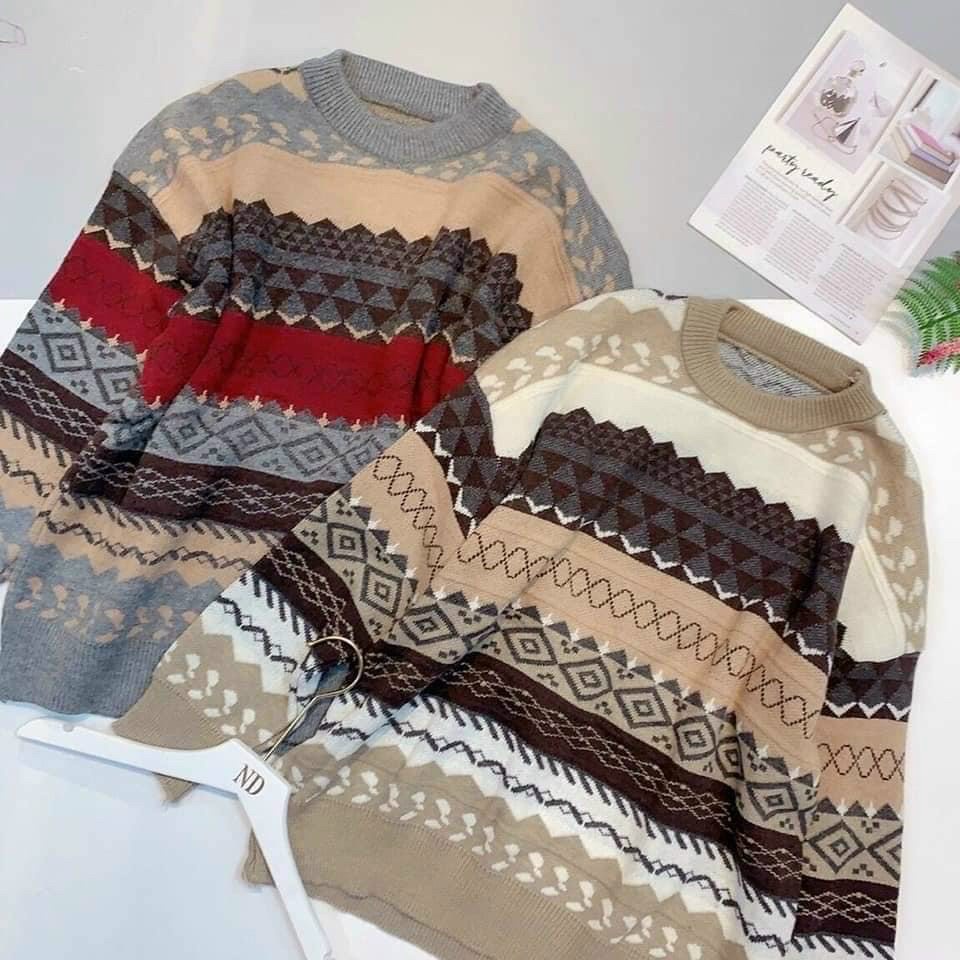 [HÀNG ĐẸP] Áo len nữ thổ cẩm xinh xắn mặc ấm phong cách trẻ trung kiểu dáng Hàn quốc A472 SUTANO | BigBuy360 - bigbuy360.vn