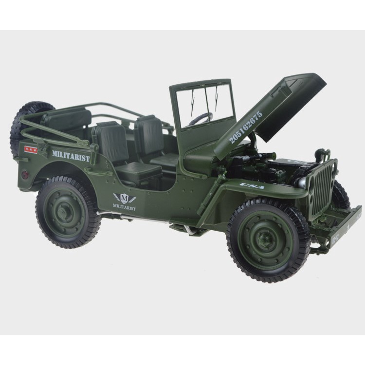Mô hình xe Jeep Thế chiến II tỉ lệ 1:18