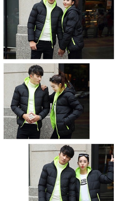 Áo phao béo đôi nam nử phong cách hàn quốc