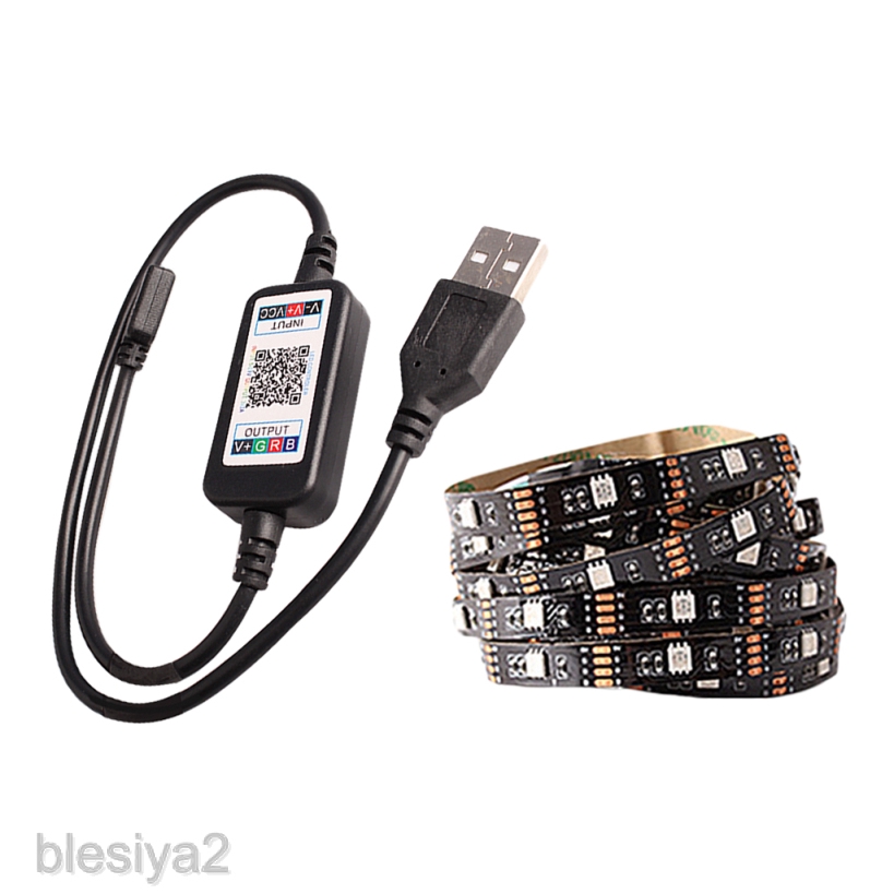 Bluetooth Control RGB LED Strip Light USB Car Lights TV Back Lamp 0.5m