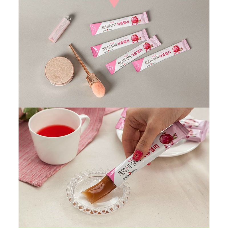 Thạch Lựu Bổ Dưỡng, Đẹp Da Sanga Miss Fit hộp 30 gói
