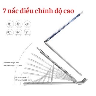 Giá đỡ tản nhiệt laptop kệ đỡ macbook, ipad, máy tính có thể gấp gọn tiện dụng Ngọc Cường Store