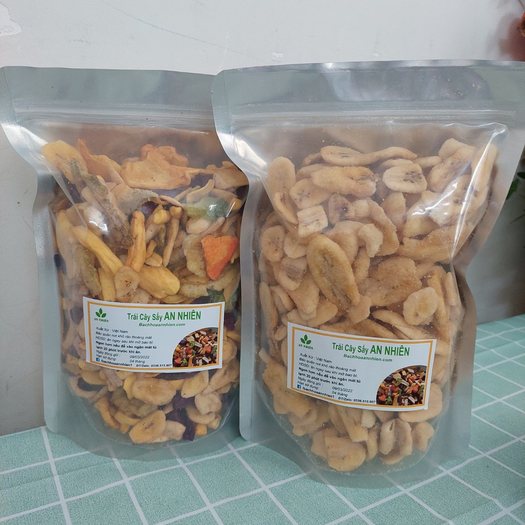 Trái cây sấy rau củ sấy An Nhiên 500gr hàng vụn