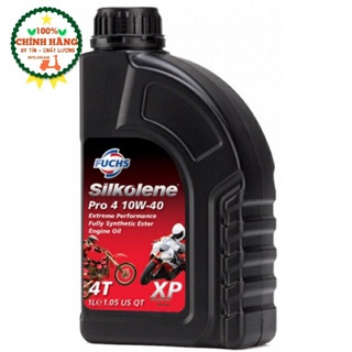Nhớt Fuchs Silkolene Pro 4 10w40 1L Nhập Khẩu - nhớt xe máy fuchs 10w40