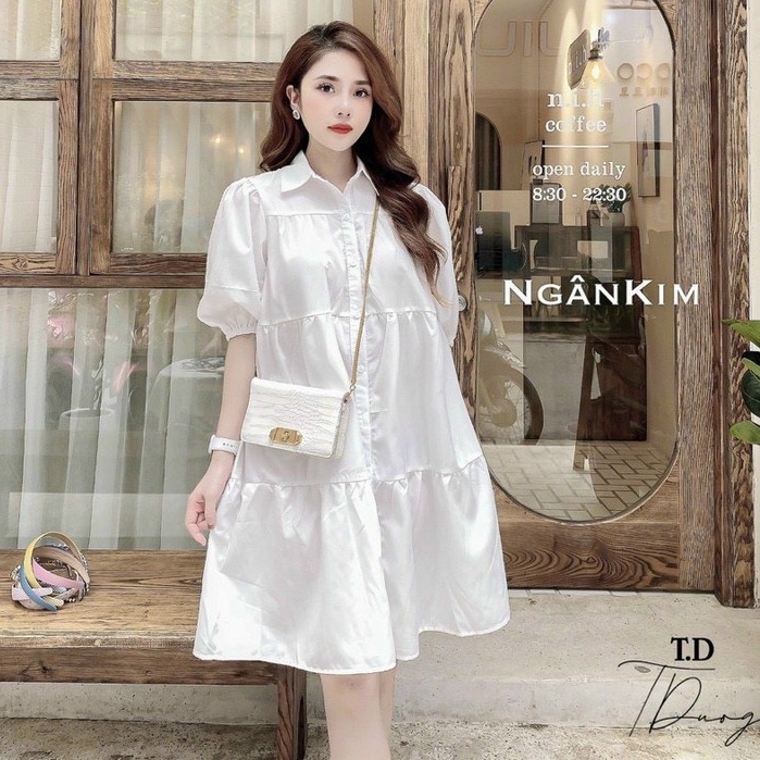 ,Váy bầu thời trang,Đầm bầu công sở chất vải mát mẻ mặc thoải mái không nhăn bai xù kết hợp bầu và ttrang