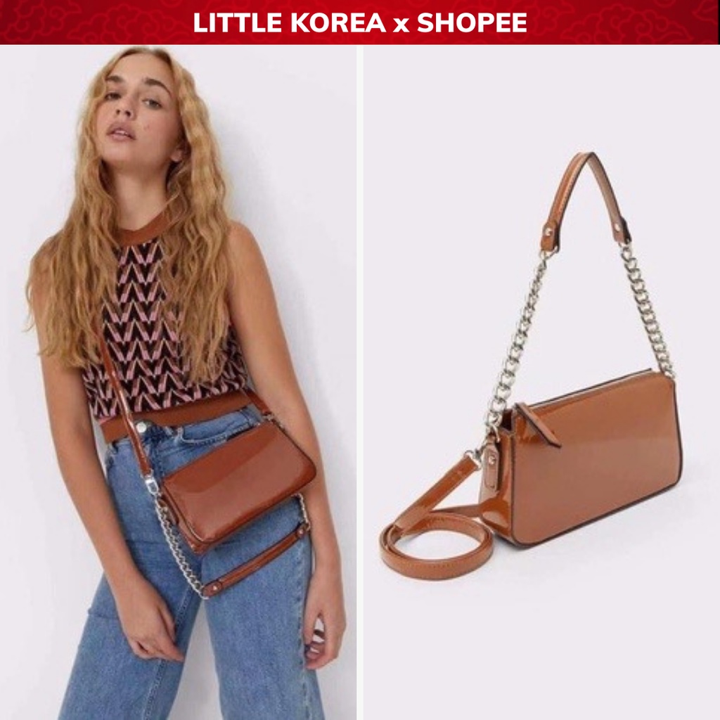 Túi Xách Nữ Đeo Chéo Túi Cầm Tay Kẹp Nách Nữ Da Bóng Cao Cấp STRA - LITTLE KOREA