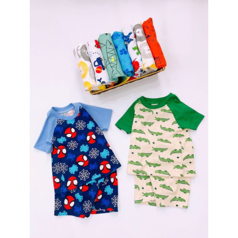 [ảnh và video thật] Bộ bé trai 100% cotton size 2T-8T