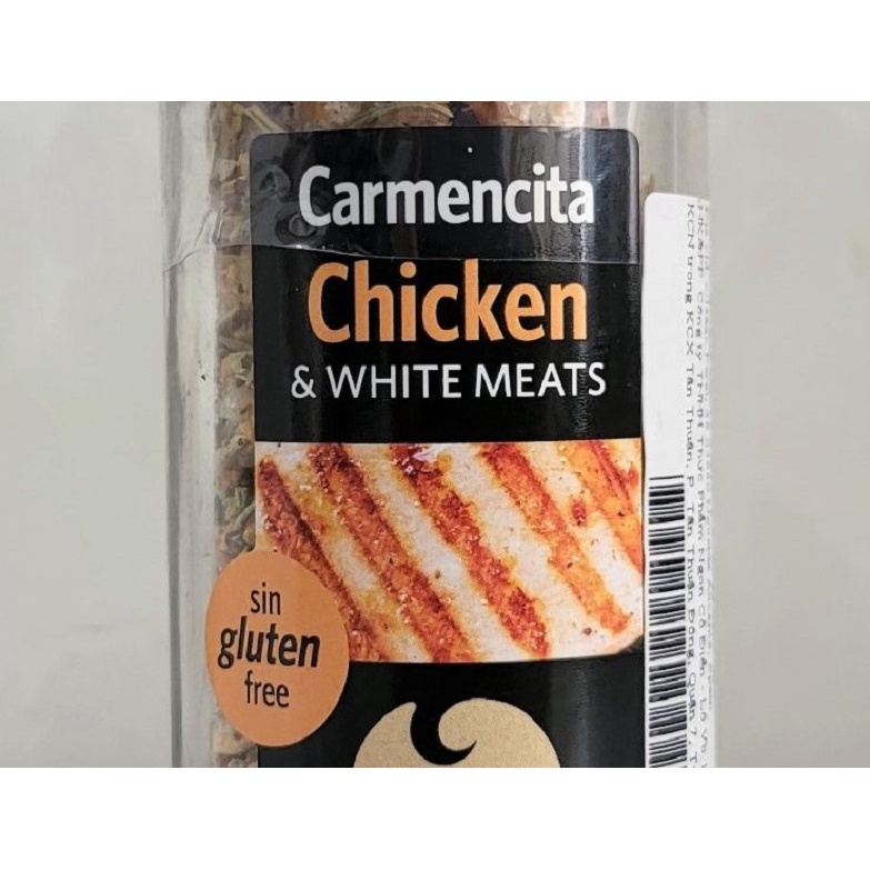 [Lọ 70g] GIA VỊ HỖN HỢP ƯỚP GÀ, THỊT TRẮNG (có nắp xay) [Spain] CARMENCITA Chicken &amp; White Meats Seasoning Grinder (cff)