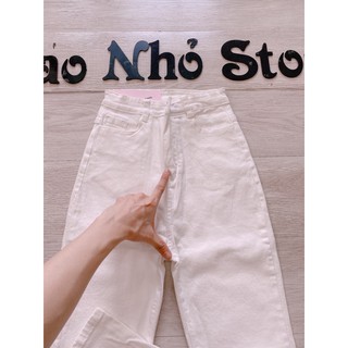 quần jean trắng lưng cao (đọc mô tả)
