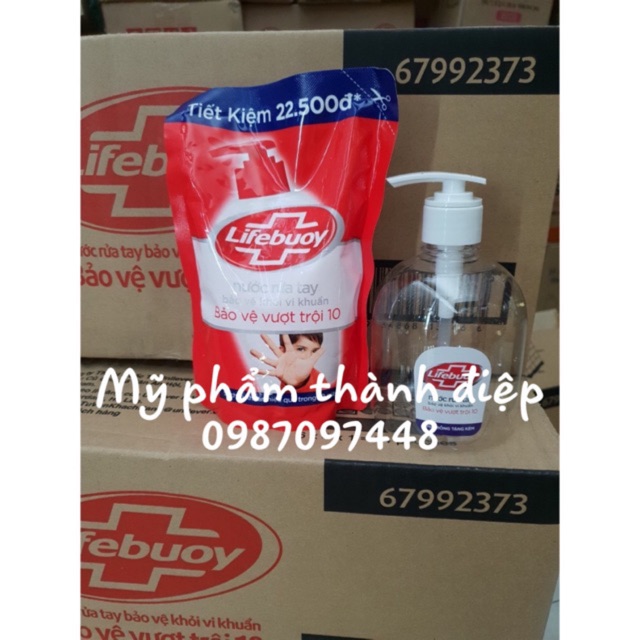 Nước rửa tay Lifebuoy Bảo vệ khỏi vi khuẩn 450gr (Túi) đo | BigBuy360 - bigbuy360.vn