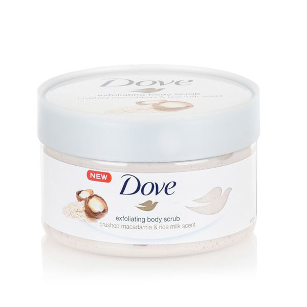 Tẩy Da Chết Toàn Thân DOVE Exfoliating Body Polish 255ml của Đức 2 vị lựu đỏ ,mắc ca