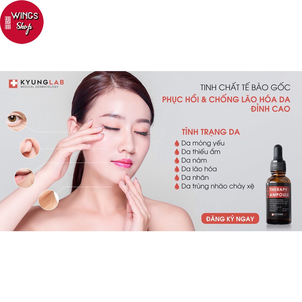 Serum tinh chất tế bào gốc phục hồi, chống lão hóa da KyungLab PDRN Therary Ampoule 30ml | Wings Shop