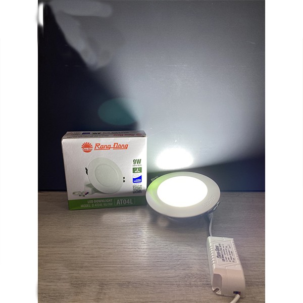 Đèn Led âm trần, đèn dowlight Rạng Đông D AT04L 110/9W ánh sáng vàng, trắng bảo hành 2 năm