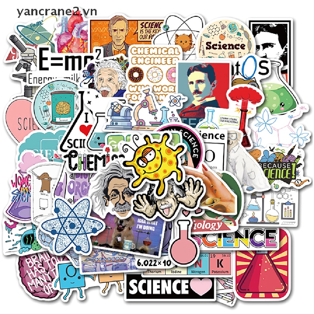 Set 50 Sticker Dán laptop Hình Chim Hồng Hạc DIY 2Vn