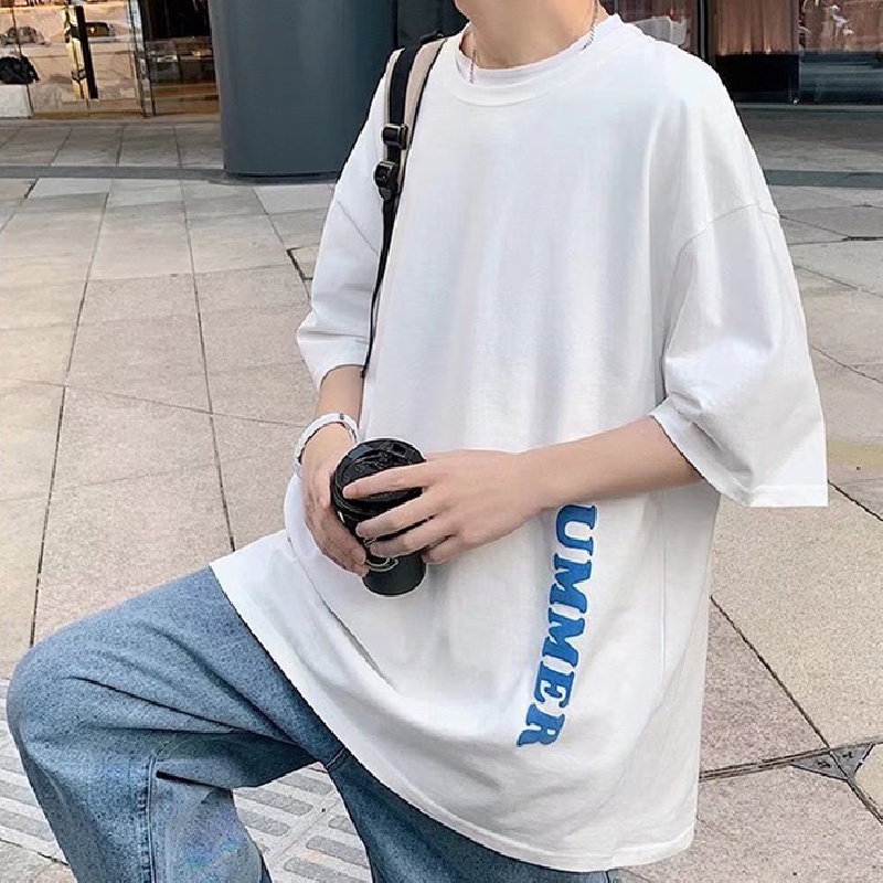 Áo Thun Tay Ngắn Dáng Rộng In Chữ M-8XL Thời Trang Mùa Hè Cho Nam