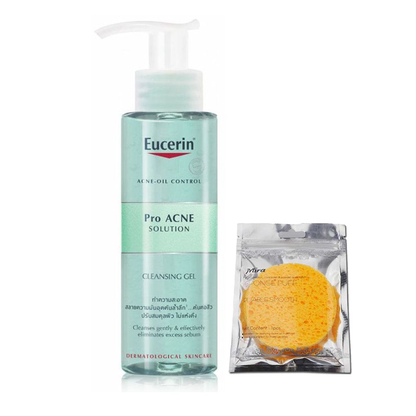 (Quà) Gel rửa mặt dành cho da nhờn mụn Eucerin Pro Acne Cleansing Gel 200ml