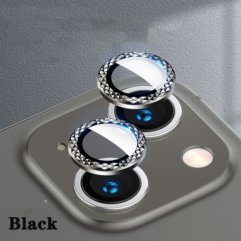 Miếng Dán Bảo Vệ Camera Họa Tiết Kim Cương Cho iPhone 14 13 12 11 pro max