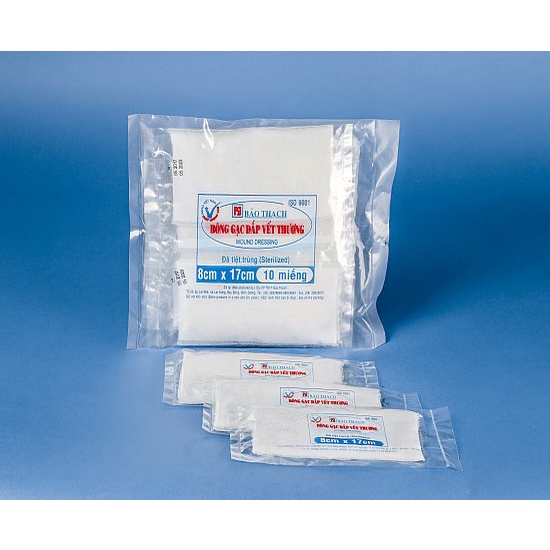 ✅ BÔNG GẠC TIỆT TRÙNG ĐẮP VẾT THƯƠNG BẢO THẠCH  - Thấm hút dịch tiết, máu mủ, chăm sóc vết thương