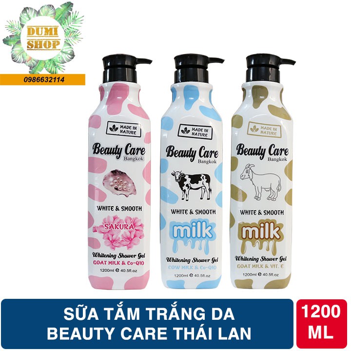 Sữa tắm trắng da Beauty Care Thái Lan chai khổng lồ 1200ml