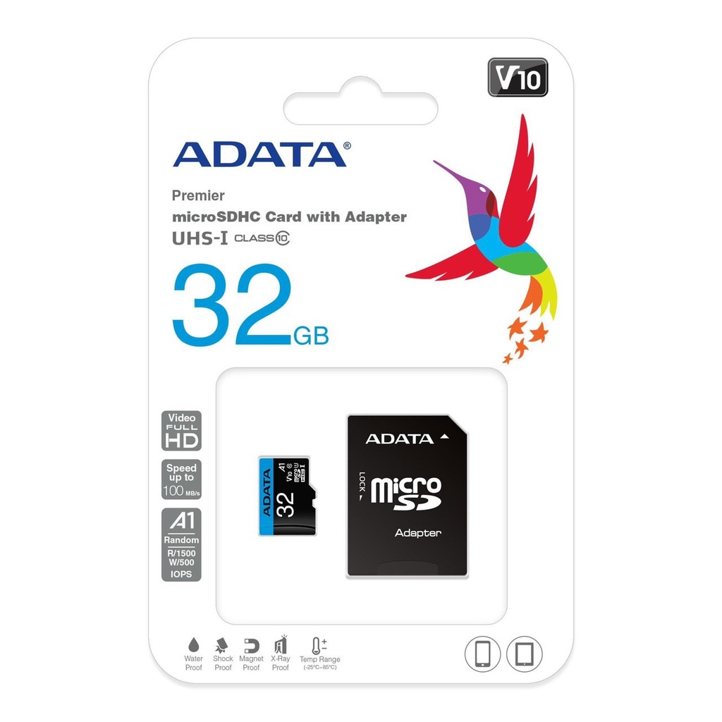 Thẻ nhớ ADATA 32GB UHS-I MICRO SD CLASS10 - Bảo hành 5 năm - Chính hãng