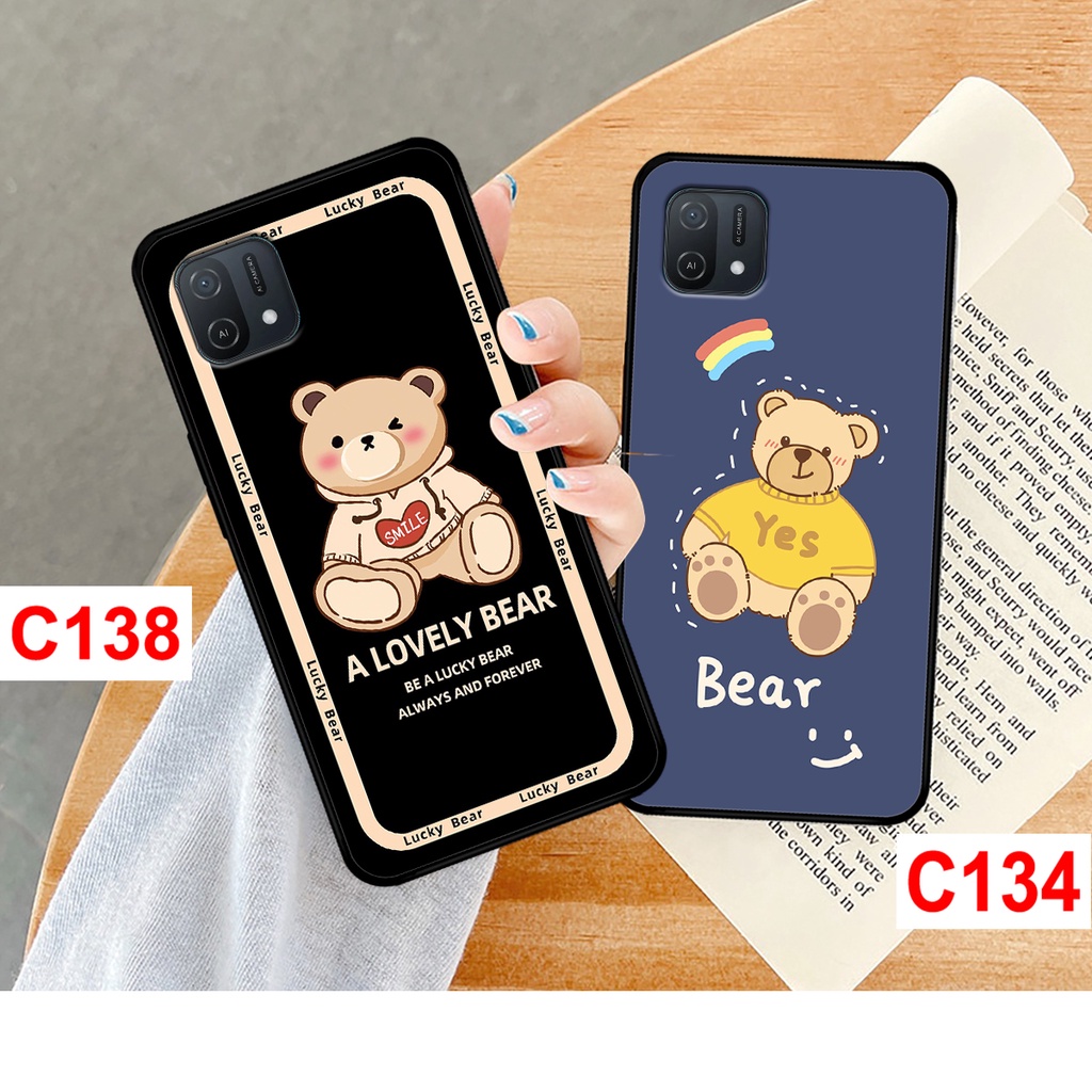 Ốp lưng Oppo A16k in hình gấu bear dễ thương cute. ốp oppo a16k rẻ bền đẹp.