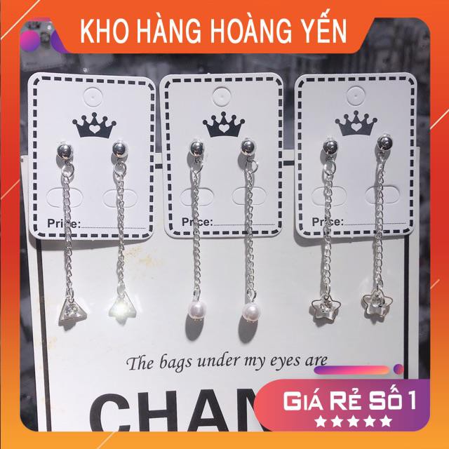 Bông tai dài nữ tính đính hạt