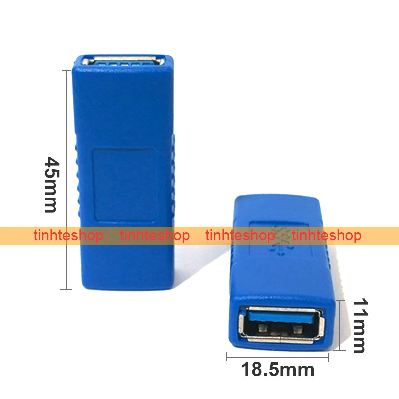 Đầu nối USB 3.0 2 đầu cái - USB 3.0 AF sang USB AF - Khẩu nối cáp USB 3.0 female(1 chiếc)