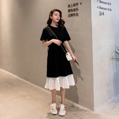 Đầm midi Perty cho nữ thiết kế dáng rộng thời trang mùa hè phong cách Hàn Quốc