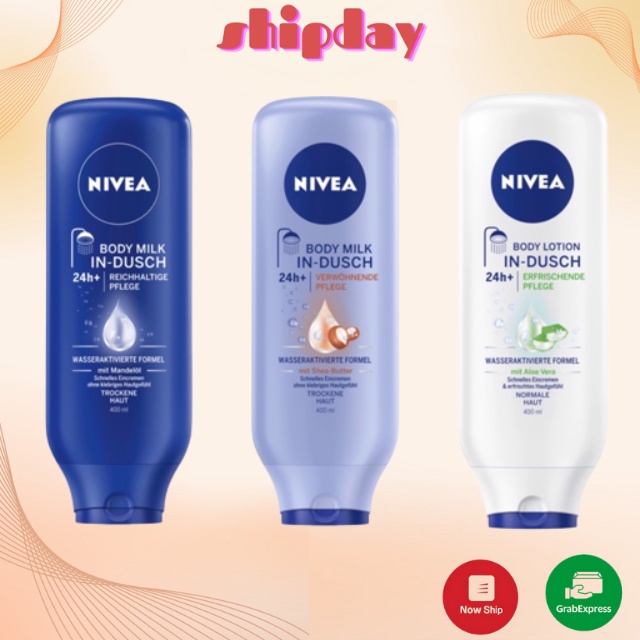 Kem xả dưỡng thể Nivea body 400ml- Hàng Đức