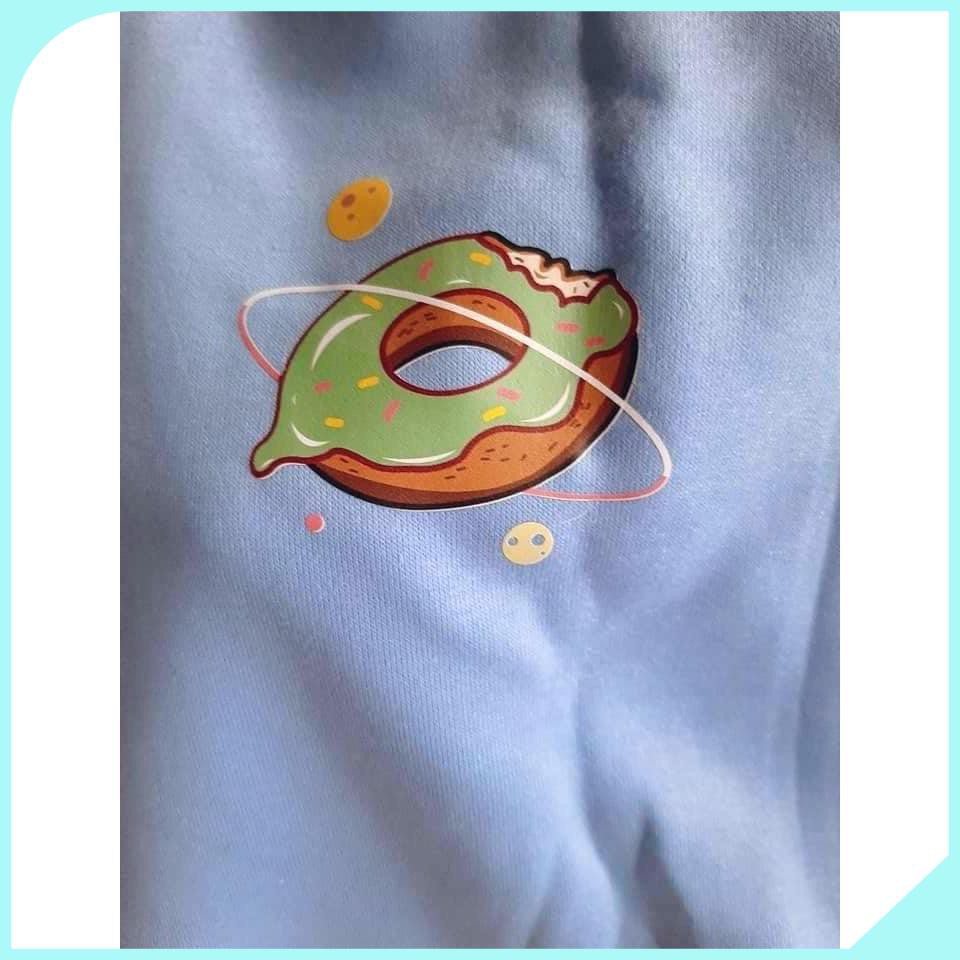 [Hàng Thu Đông] Áo Hoodie Nam Nữ Xanh Donut Chất Cotton Da Cá  Freesize | BigBuy360 - bigbuy360.vn