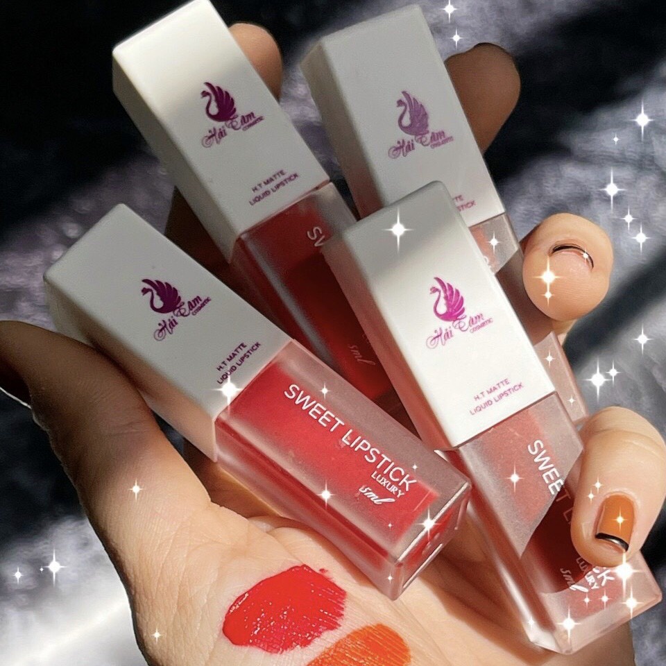 Son kem lì THIÊN NGA TÍM mền mịn lâu trôi xinh xắn - Son kem lì thiên nhiên không chì