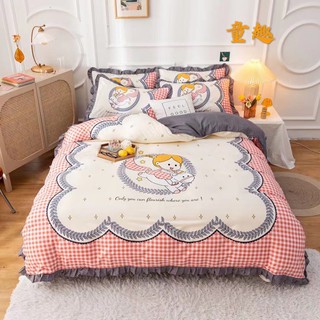 Bộ chăn ga COTTON Bèo ( 1 ga, 1 vỏ chăn, 2 vỏ gối nằm)