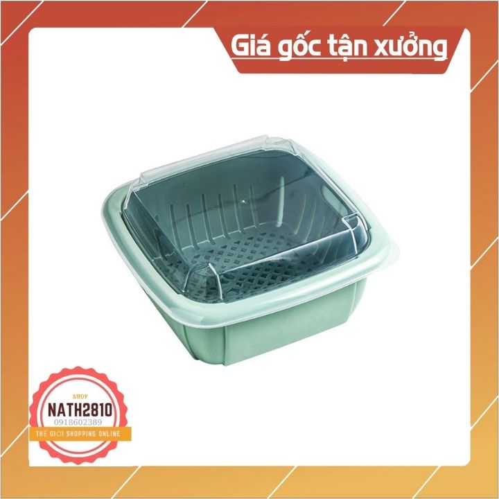 Set RỔ, CHẬU và NẮP ĐẬY chất liệu nhựa PP cao cấp an toàn tiện lợi rửa, đựng rau củ trái cây