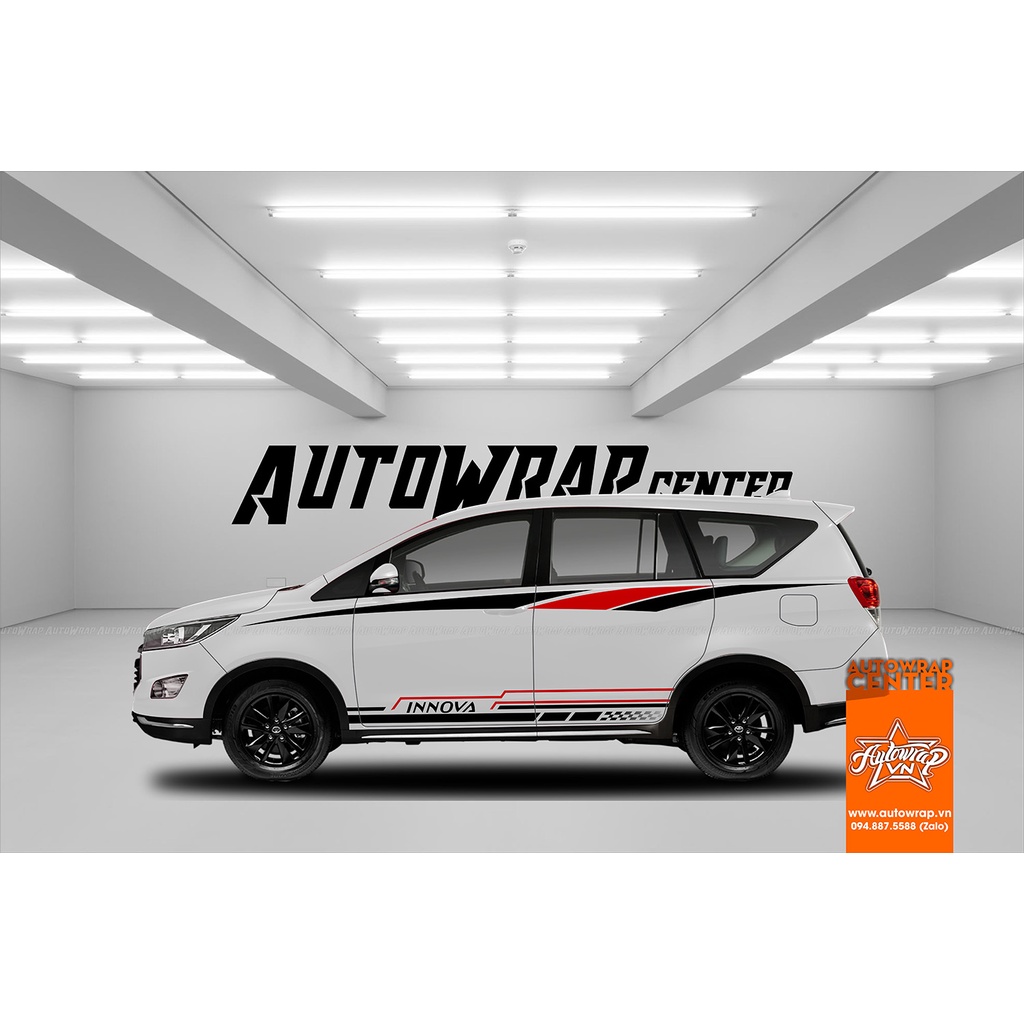 Tem họa tiết xe Innova Special Edition - Tem họa tiết xe Toyota, tem dán sườn xe thể thao