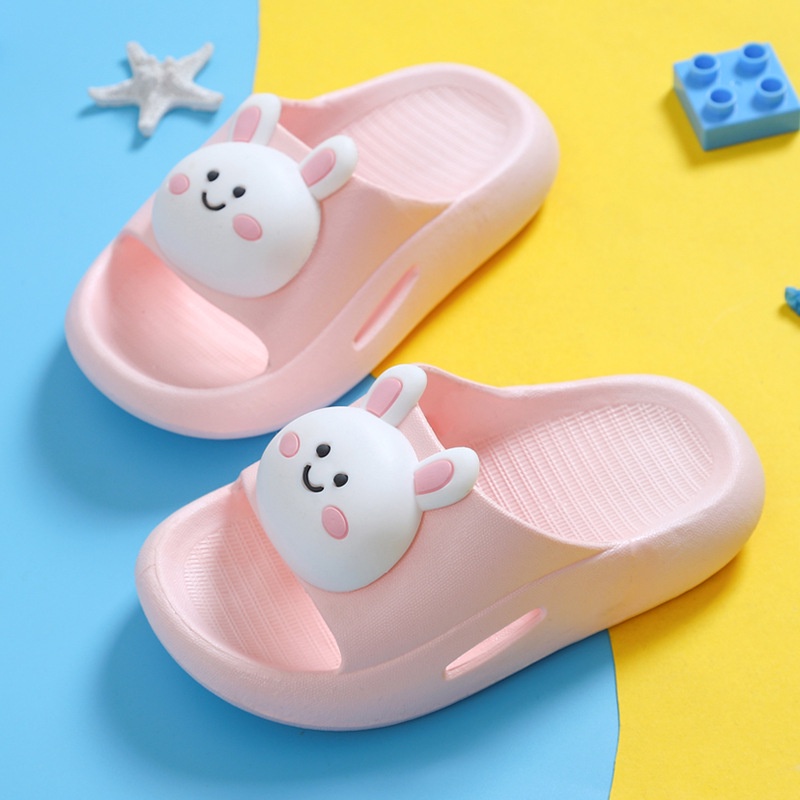 Xăng đan Đế Mềm Chống Trượt Bốn Màu Tùy Chọn Họa Tiết Thỏ / Gấu Hoạt Hình Dễ Thương Dành Cho Trẻ Em