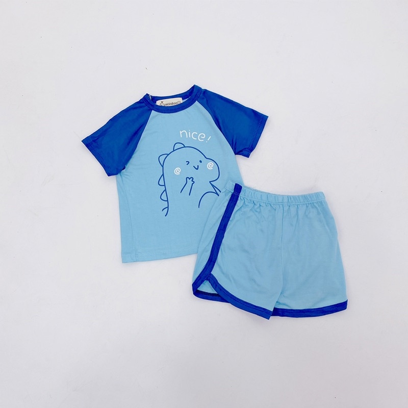 Bộ cộc tay bé trai/bé gái hình thú dễ thương Peekaboo
