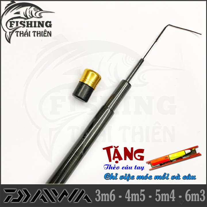Cần câu tay Daiwa Carbon 6h màu vàng đồng cao cấp