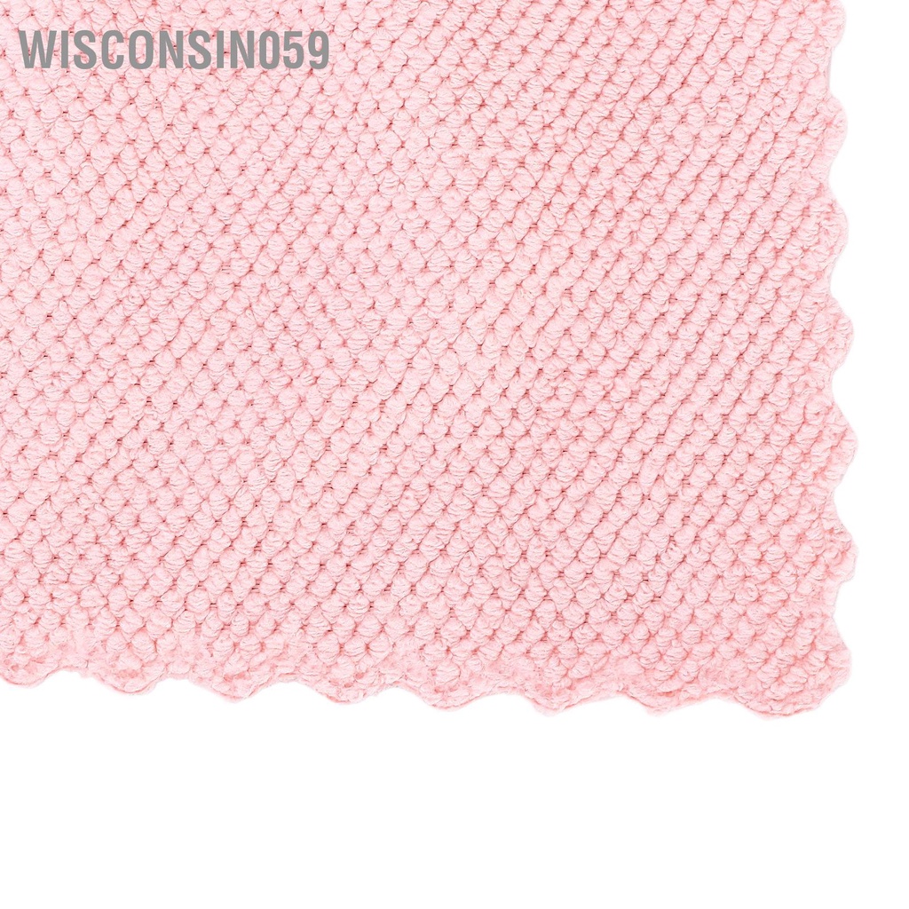 Wisconsin059 12 cái / bộ Lông Cừu San Hô Bền Vải Làm Sạch Có Thể Tái Sử Dụng Siêu Thấm Hút Khăn Nhà Bếp