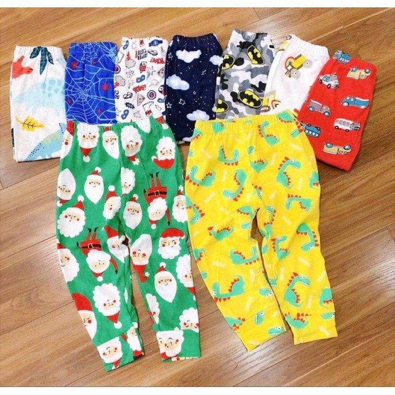 set 10 Quần chục dài cotton lên từ vải xuất dư mặc thu đông cho bé trai bé gái