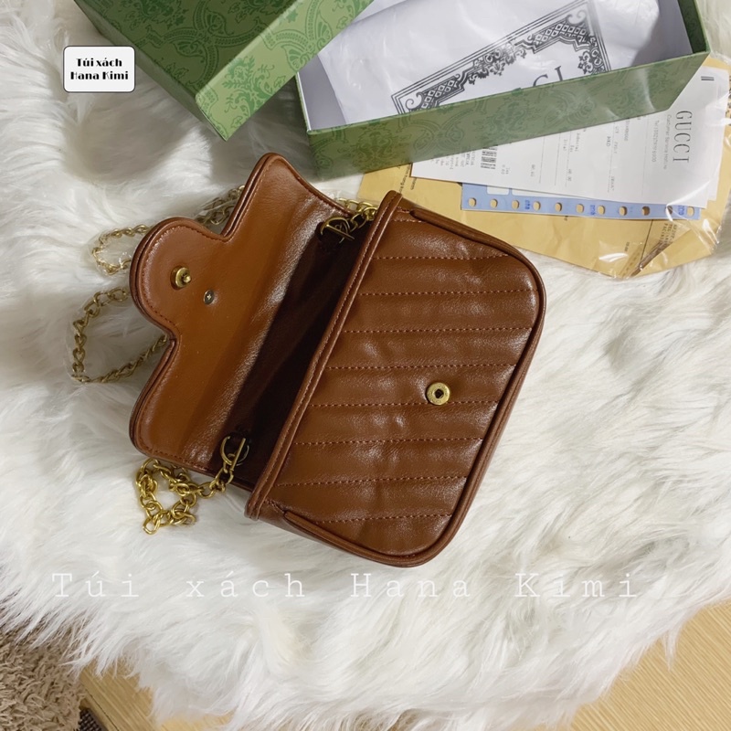 Túi đeo chéo nữ G Marmont matelassé size mini 18 Full hộp