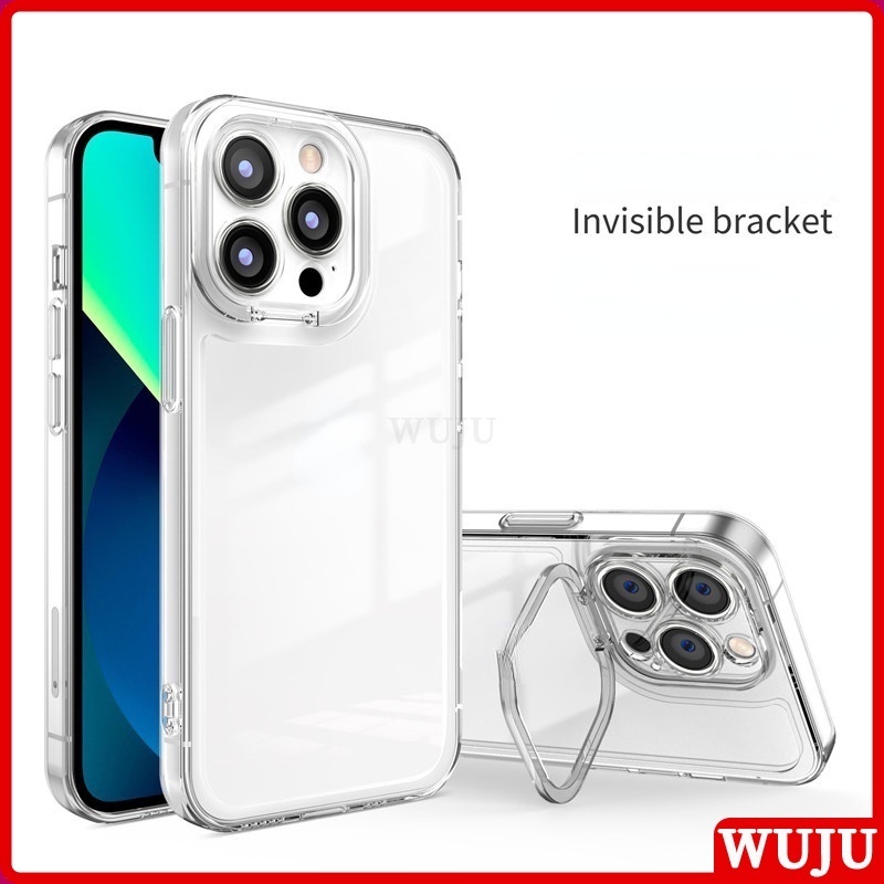 WUJU ốp lưng Trong Suốt Có Giá Đỡ Ẩn Tương thích iPhone 11 12 13 Pro Max XS Max XR X XS