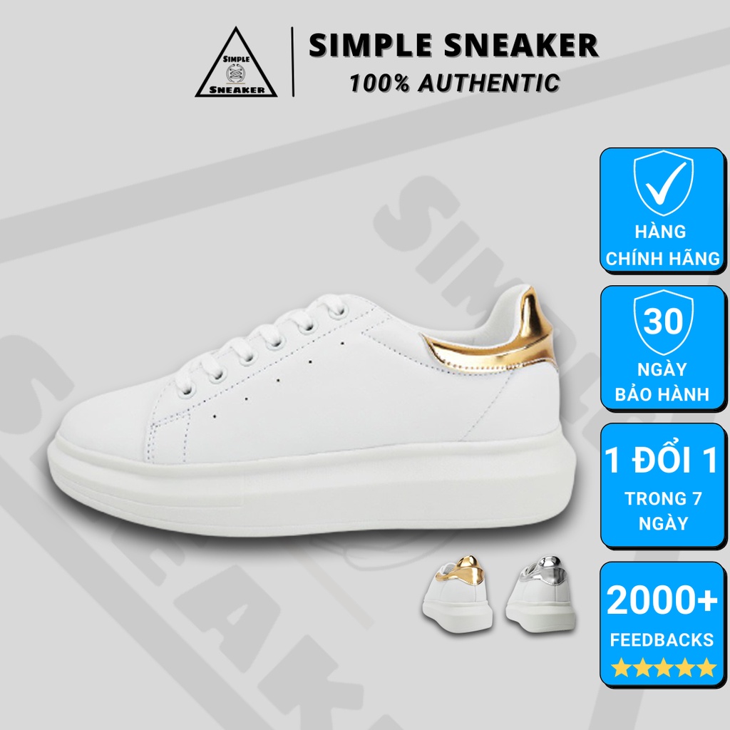 Giày Domba Sneaker Chính HãngFREESHIPDomba High Point White Metallic Gold- Giày Thể Thao Domba Auth- Simple Sneaker