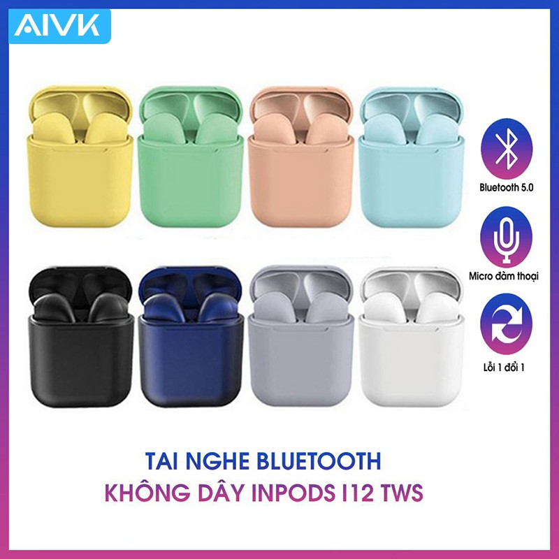 Tai nghe bluetooth không dây Inpods i12 TWS cảm ứng điều khiển cảm biến âm thanh HIFI cho Android iOS | BigBuy360 - bigbuy360.vn