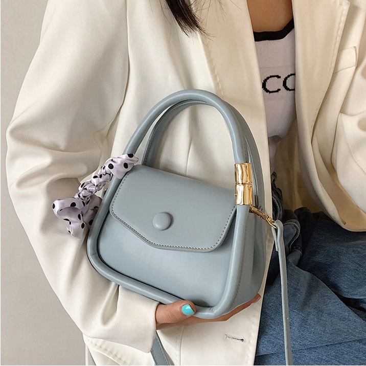 Túi Đeo Chéo Nữ Mini Xinh Xắn Kết Hợp Ruy Băng Phiên Bản Hàn Quốc Trẻ Trung Cá Tính Kiểu Dáng Nhỏ Gọn Tiện Lợi