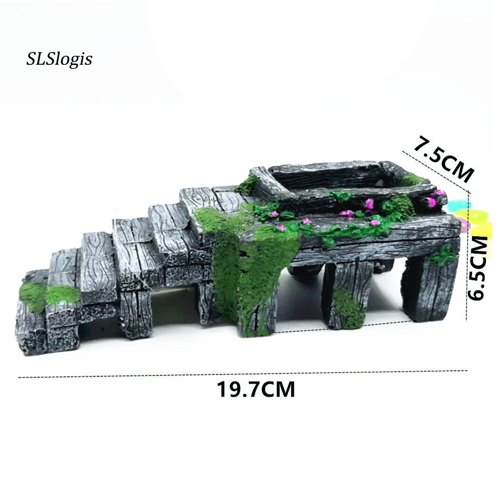 Mô Hình Hòn Đảo Bằng Nhựa Resin Dùng Trang Trí Bể Nuôi Rùa / Bò Sát