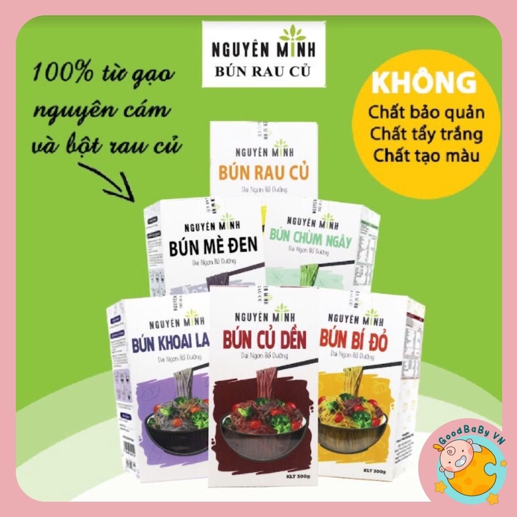 Mì,Bún Rau Củ ăn dặm Nguyên Minh cho bé 300g Goodbabyvn